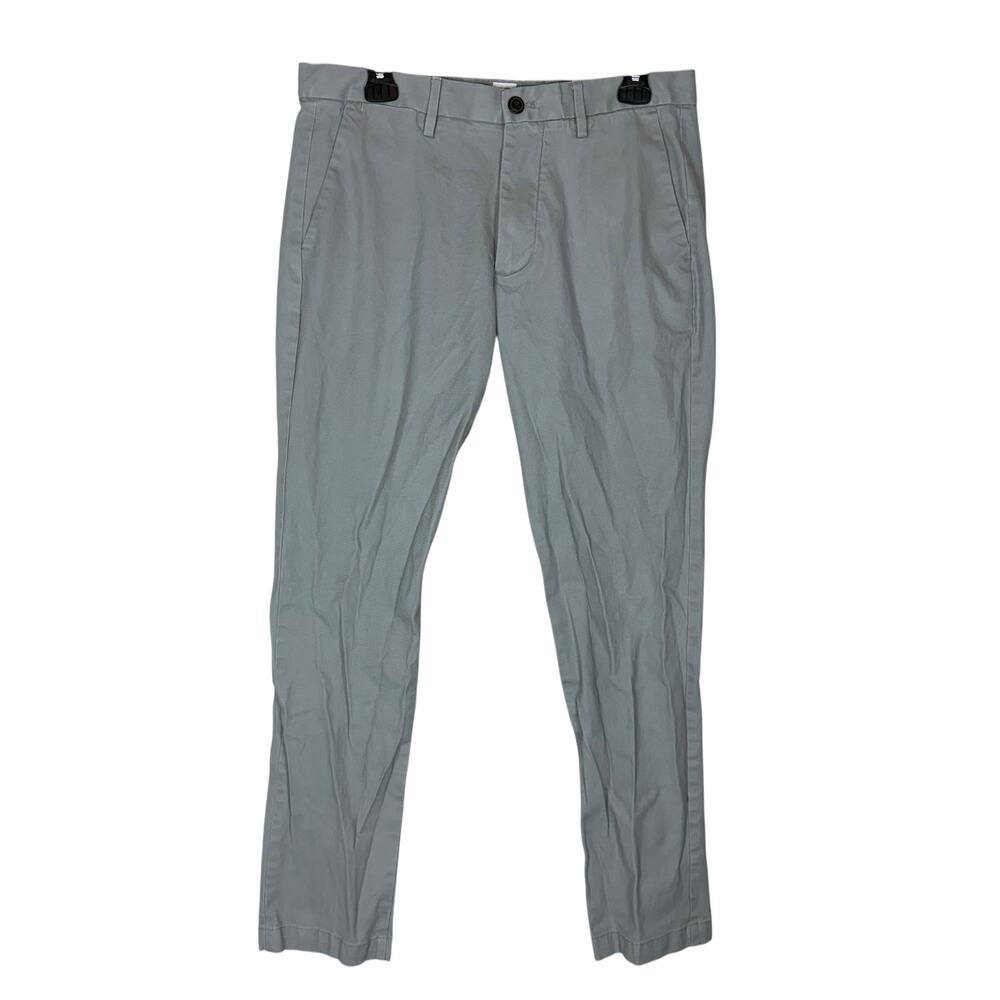 Gap For Good Chino Pants Mens 32x32 Gray Stretch Slim Fit Mid-Rise Straight Leg